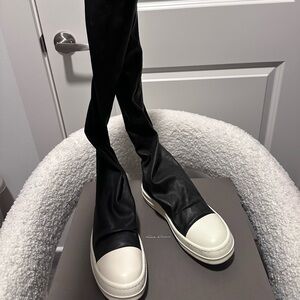 Black Porterville Knee High Stocking Sneaks Boots